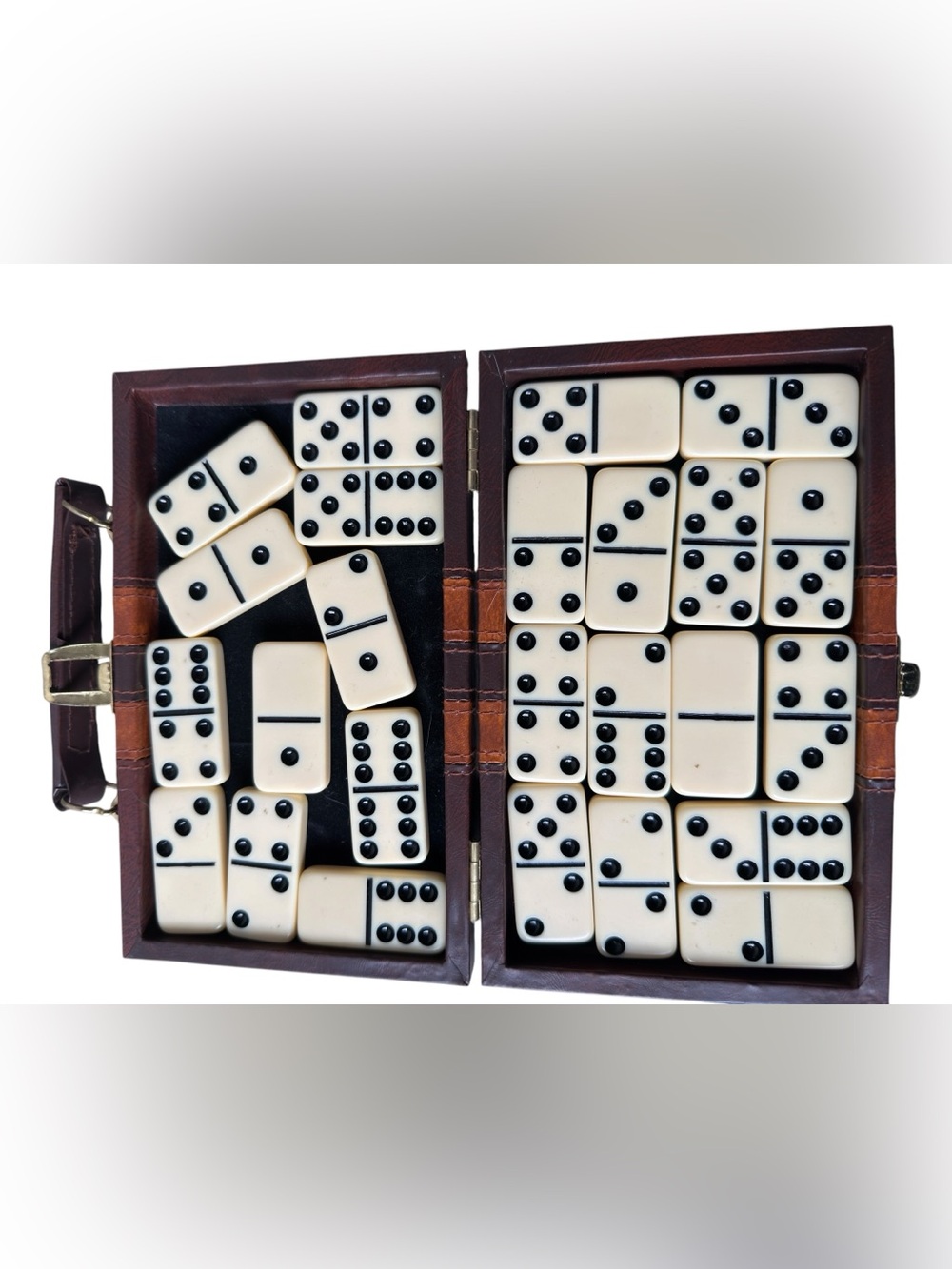 Classic‎ Cream Domino Set Vintage Antique Collectible